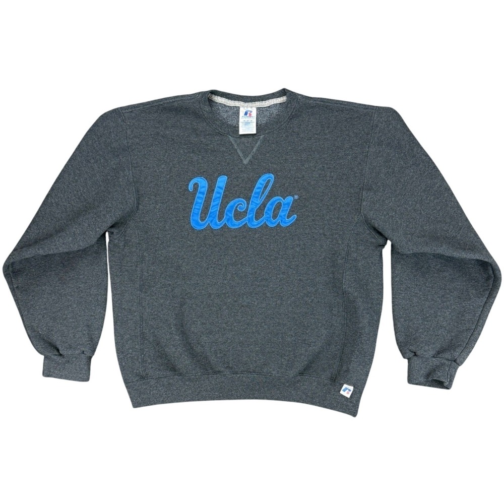 Vtg UCLA Bruins Adult Size M Russell Athletic Crewneck Gray Blue Sweatshirt